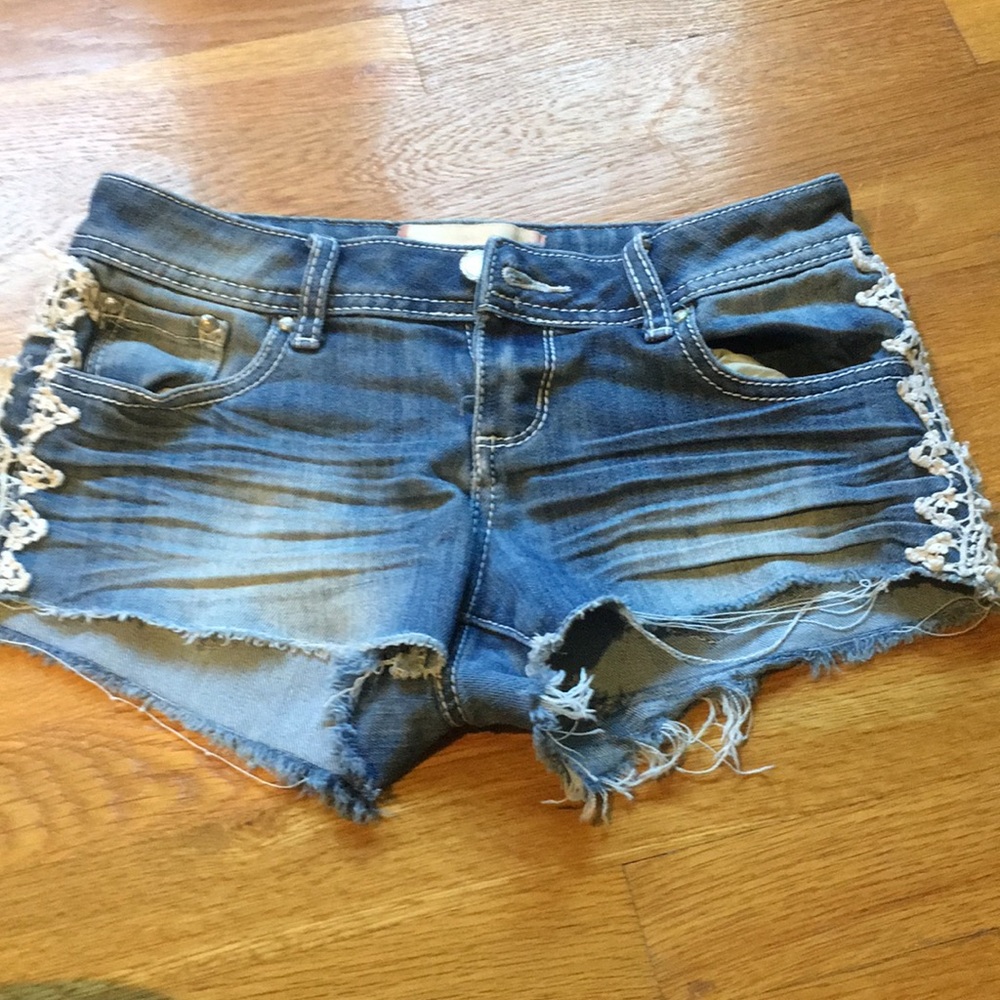 shorts with lace up the side